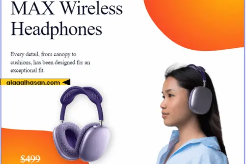 الصورة الرئيسية في القالب بصورة لسماعة الرأس اللاسلكية من Soundify